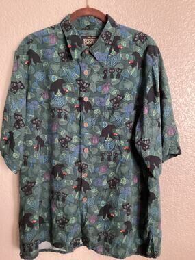 Reyn Spooner x Disney Parks Pixar Bears Merida Brave Aloha Hawaiian shirt L